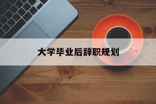 大学毕业后辞职规划