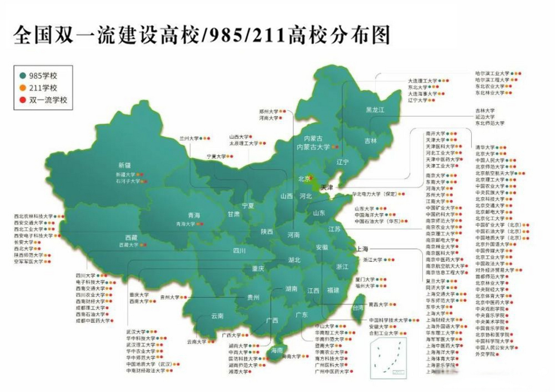 211院校图(211院校分布图)